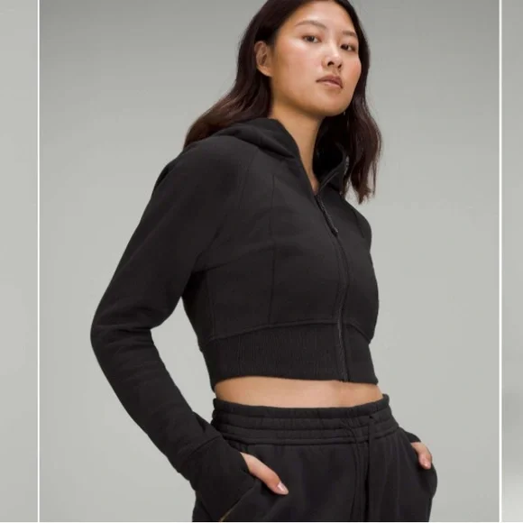 LULULEMON NWT Black Cropped Scuba Jacket size 4 - Picture 2 of 7